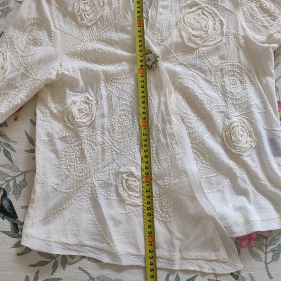 Manan Light Cotton Summer Roses Jacket - Picture 8 of 10